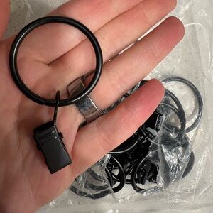 Black Keychain Ring with Clip